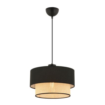 ECHO závesný luster 1xE27/60W/230V čierny/bežový