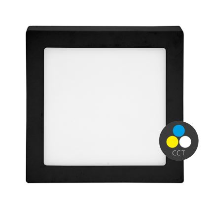 LED Stropné svietidlo RAFA LED/12W/230V 3000/4000/6000K 17x17 cm čierna