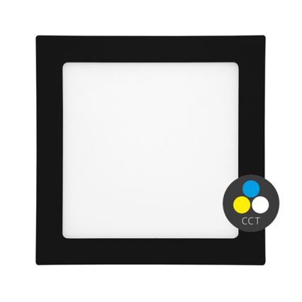 LED Kúpeľňové podhľadové svietidlo RAFA LED/12W/230V 3000/4000/6000K 17x17 cm IP44 čierna