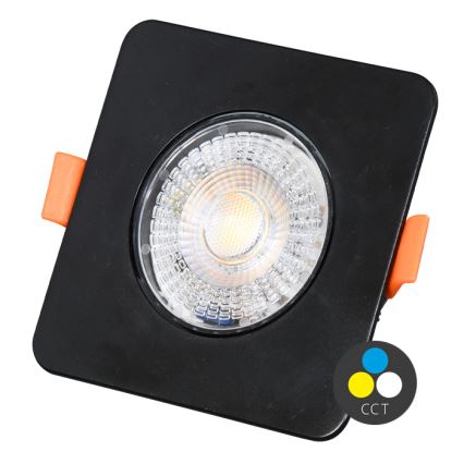 LED Stmievateľné podhľadové svietidlo KENT LED/3/5/7W/230V3000/4000/6000K 9x9 cm čierna