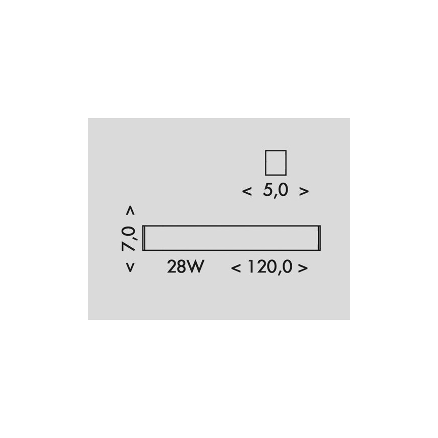 LED Stropné svietidlo DONAR LED/28W/230V 4000K 120 cm čierna