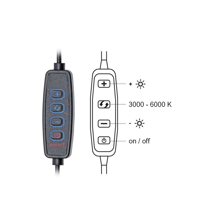 LED Stmievateľná stolná lampa LIPA LED/10W/230V 3000-6000K čierna