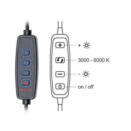 LED Stmievateľná stolná lampa PRIM LED/10W/230V 3000-6000K biela