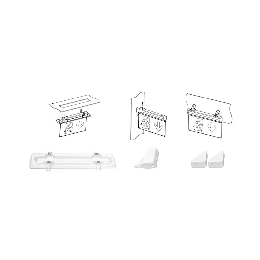 LED Núdzové svietidlo ALPHA LED/2,7W/230V 6000K 800 mAh