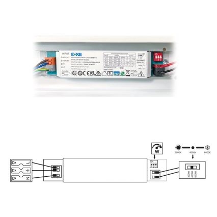 LED Žiarivkové svietidlo VELO LED/24/32/40W/230V 3000/4000/6000K 120 cm biela