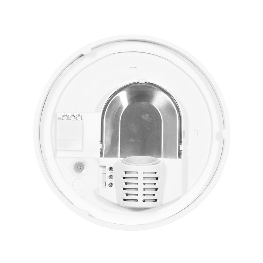 Vonkajšie stropné svietidlo so senzorom HECTOR 1xE27/60W/230V pr. 25 cm IP44 opál biela