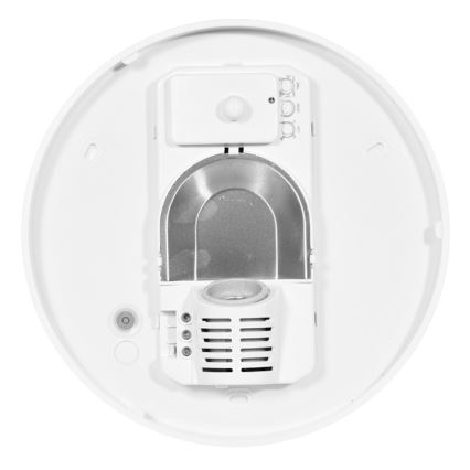 Vonkajšie stropné svietidlo so senzorom HECTOR 1xE27/60W/230V pr. 30 cm IP44 opál biela