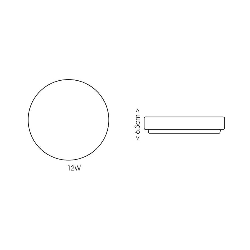 LED Kúpeľňové stropné svietidlo LIRA LED/12W/230V 4000K pr. 24 cm IP44