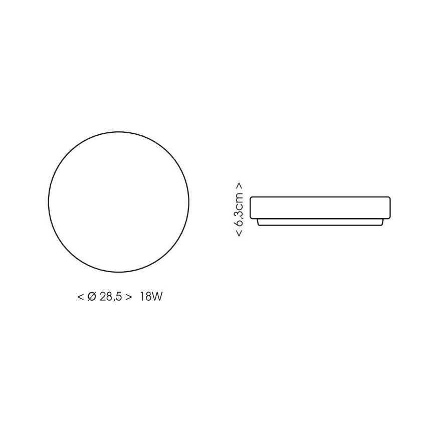 LED Kúpeľňové stropné svietidlo LIRA LED/18W/230V 4000K pr. 28,5 cm IP44