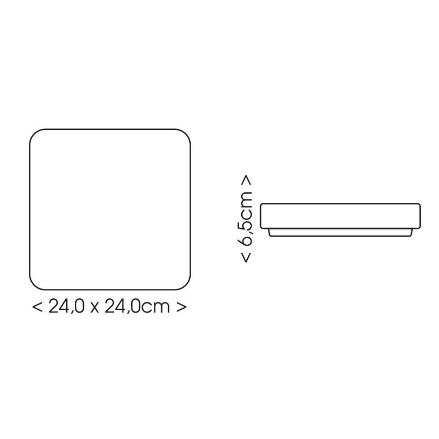 LED Kúpeľňové stropné svietidlo LUKY LED/12W/230V 4000K 24x24 cm IP44