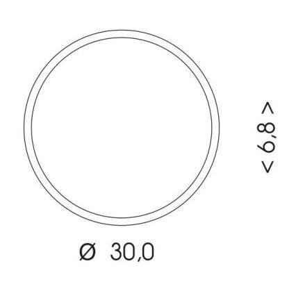 LED Vonkajšie stropné svietidlo MARTIN LED/15W/230V 3000/4000K pr. 30 cm IP65 čierna