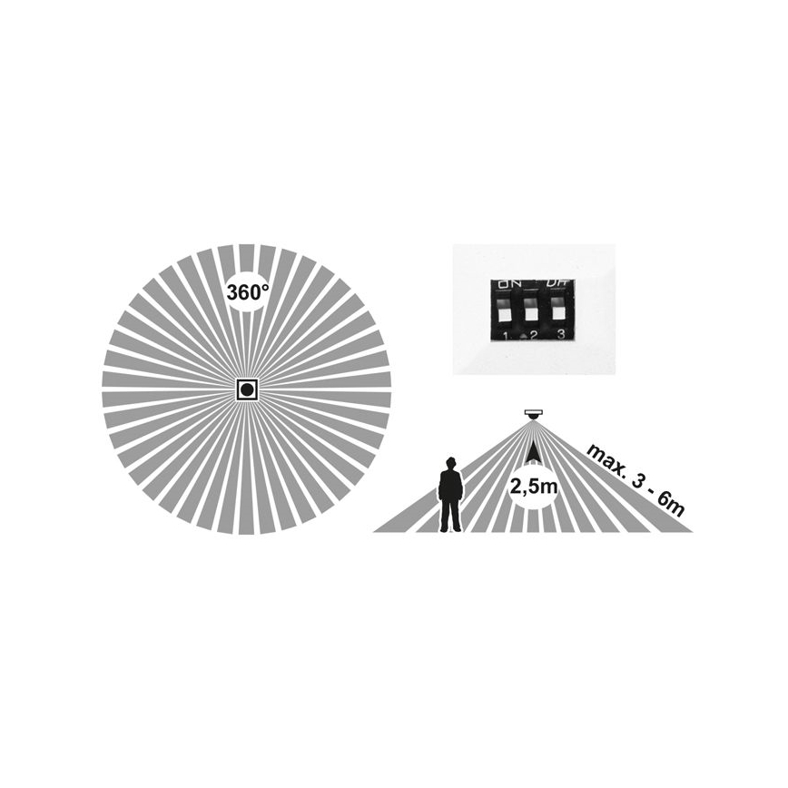 LED Stmievateľné podhľadové svietidlo so senzorom LEXA LED/12/18/24W/230V 3000/4000/6000K pr. 30 cm biela