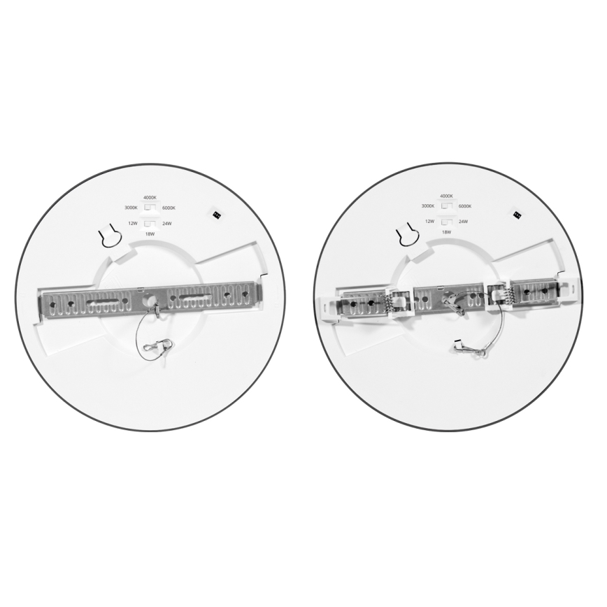 LED Stmievateľné podhľadové svietidlo so senzorom LEXA LED/12/18/24W/230V 3000/4000/6000K pr. 30 cm čierna