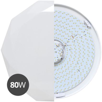 LED Stmievateľné stropné svietidlo DIAMANT LED/80W/230V + diaľkové ovládanie