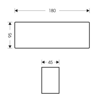 LED Vonkajšie nástenné svietidlo BRICK 2xLED/6W/230V 3000/4000/6500K IP65 čierna