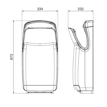 EcoStep 10007 - Sušič rúk R1.1 750/1000W/230V čierny