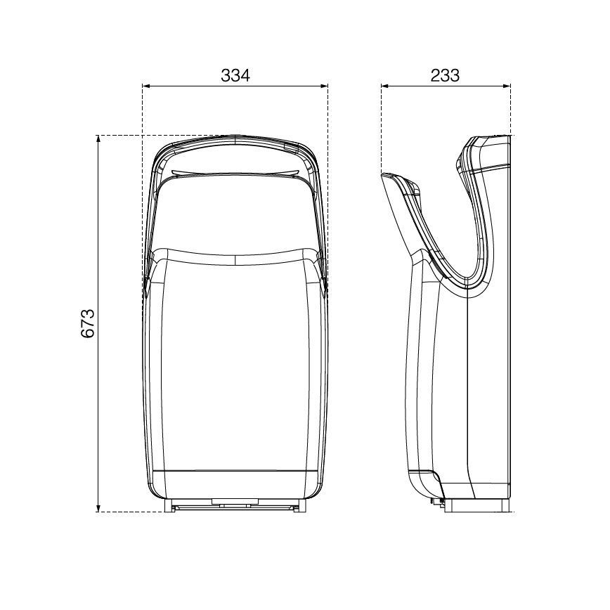 EcoStep 10007 - Sušič rúk R1.1 750/1000W/230V čierny