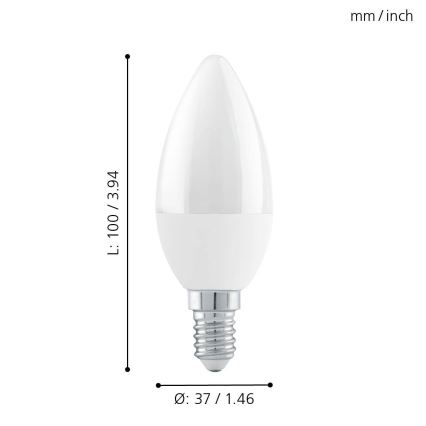 LED Stmievateľná žiarovka E14/6W/230V teplá biela - STEPDIMMING - Eglo