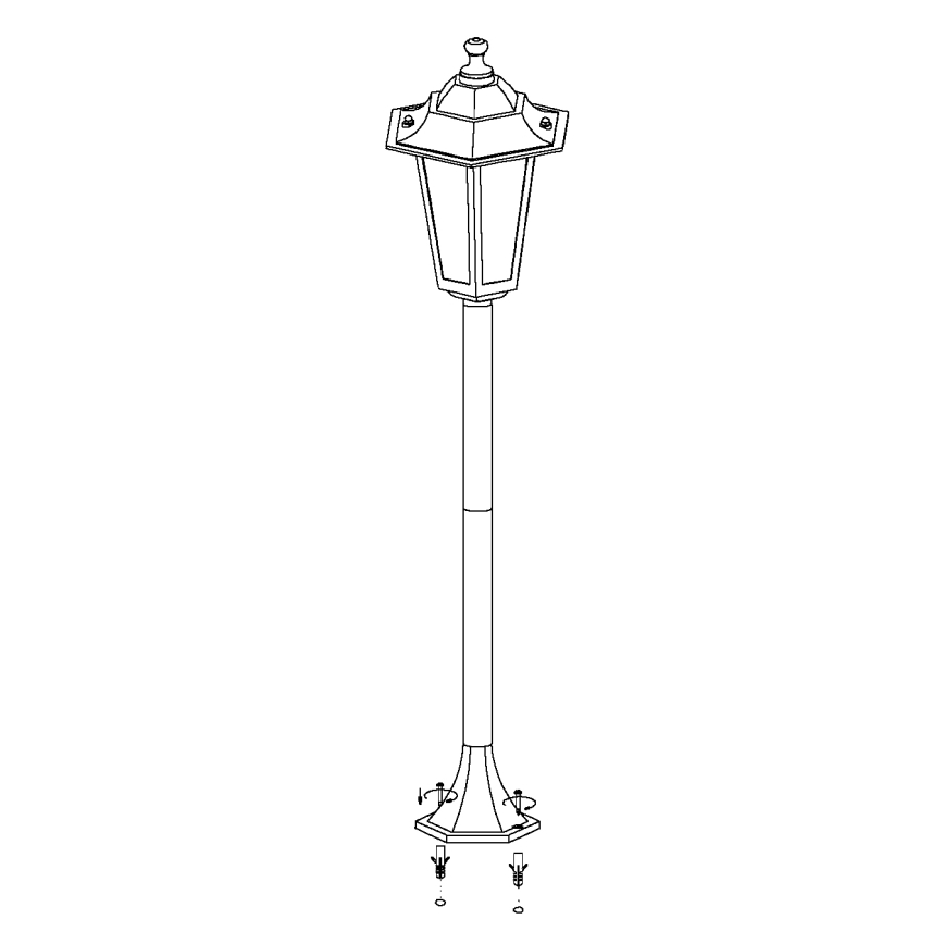 Eglo - Vonkajšia lampa 1xE27/60W/230V