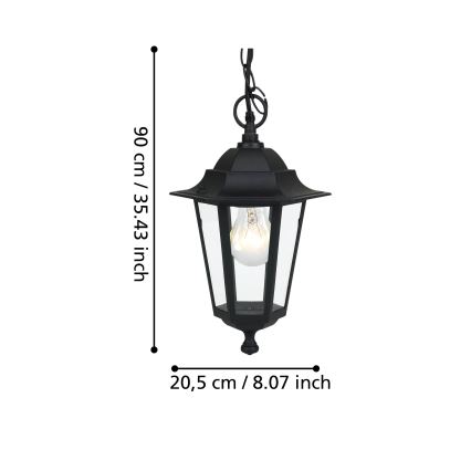 EGLO 22471 - Vonkajšia lampa LATERNA 4 1xE27/60W