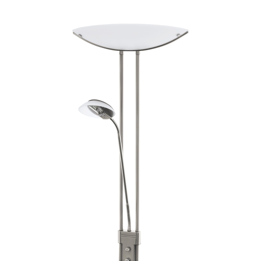 Eglo 25869 - Stmievateľná stojacia lampa BAYA 1xR7s/230W/230V + 1xG9/33W matný chróm