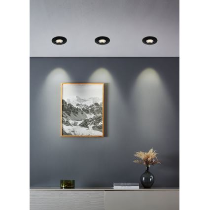 Eglo - SADA 5xLED zapustené podhľadové svietidlo LED/4,9W/230V 2700/4000/6500K pr. 9 cm čierne