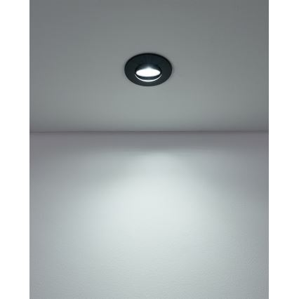 Eglo - Sada 7x LED podhľadových svietidiel LED/4,9W/230V 2700/4000/6500K pr. 9 cm čierna