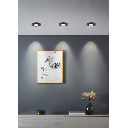 Eglo - SADA 5× LED podhľadových svietidiel LED/4,9W/230V 2700/4000/6500K priemer 9 cm matný chróm