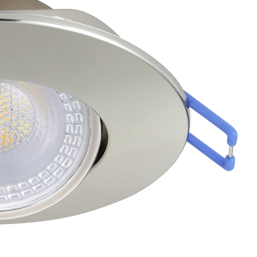 Eglo - Sada 7× LED zapustených svietidiel LED, 4,9 W, 230 V, 2700/4000/6500 K, priemer 9 cm, matný chróm