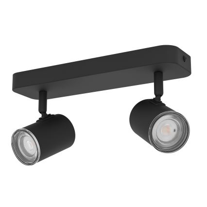 Eglo - Kúpeľňové bodové svietidlo 2xGU10/5W/230V IP44 čierne