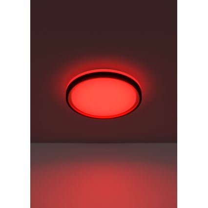 Eglo 300684 - LED RGBW stmievateľné stropné svietidlo MALERAMARA-Z LED/14W/230V 2700-6500K pr. 35,7 cm čierna/zlatá + diaľkové ovládanie