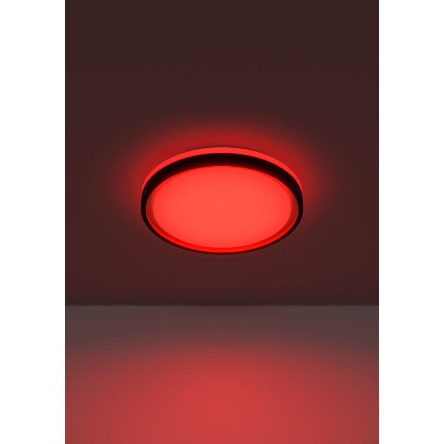 Eglo 300684 - LED RGBW stmievateľné stropné svietidlo MALERAMARA-Z LED/14W/230V 2700-6500K pr. 35,7 cm čierna/zlatá + diaľkové ovládanie