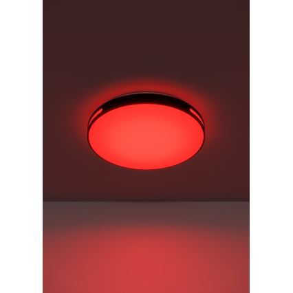Eglo 300687 - LED RGBW stmievateľné stropné svietidlo MONTEGRANARO-Z LED/18,5W/230V 2700-6500K pr. 39,4 cm čierna + diaľkové ovládanie