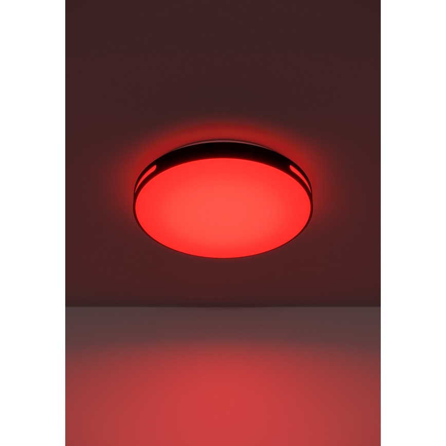 Eglo 300687 - LED RGBW stmievateľné stropné svietidlo MONTEGRANARO-Z LED/18,5W/230V 2700-6500K pr. 39,4 cm čierna + diaľkové ovládanie