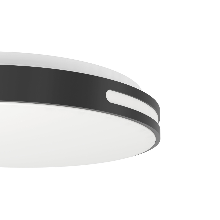 Eglo 300687 - LED RGBW stmievateľné stropné svietidlo MONTEGRANARO-Z LED/18,5W/230V 2700-6500K pr. 39,4 cm čierna + diaľkové ovládanie