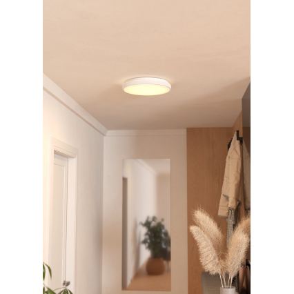 Eglo 300689 - LED RGBW Stlmiteľné stropné svietidlo MONTARELLINO-Z LED/18,5W/230V 2700-6500K pr. 38,7 cm biela + diaľkové ovládanie
