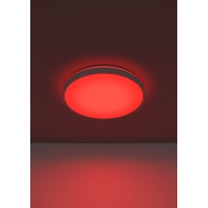 Eglo 300689 - LED RGBW Stlmiteľné stropné svietidlo MONTARELLINO-Z LED/18,5W/230V 2700-6500K pr. 38,7 cm biela + diaľkové ovládanie