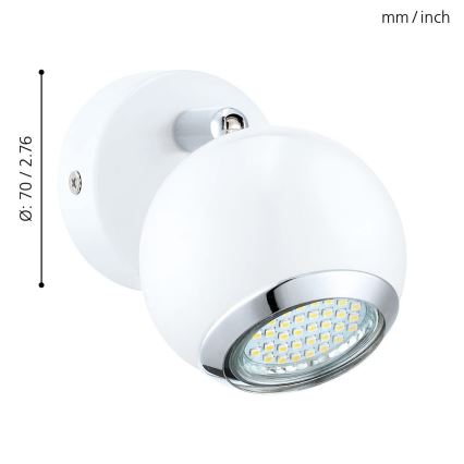 EGLO 31001 - LED Bodové svietidlo BIMEDA 1xGU10/3W LED