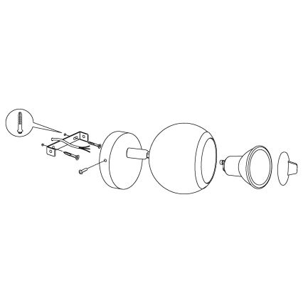 EGLO 31001 - LED Bodové svietidlo BIMEDA 1xGU10/3W LED