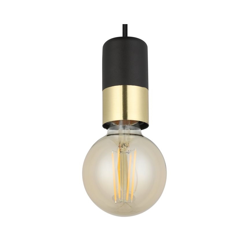 Eglo - Luster na lanku 1xE27/40W/230V čierna/zlatá