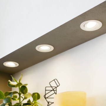 Eglo 31162 - SADA 3x LED stmievateľné zapustené svietidlá SARTIANO LED/3,5W/230V IP23 biela