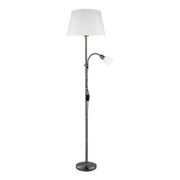 Eglo 31178 - Stojacia lampa ALMACEN 1xE27/60W/230V + 1xE14/25W čierna/biela