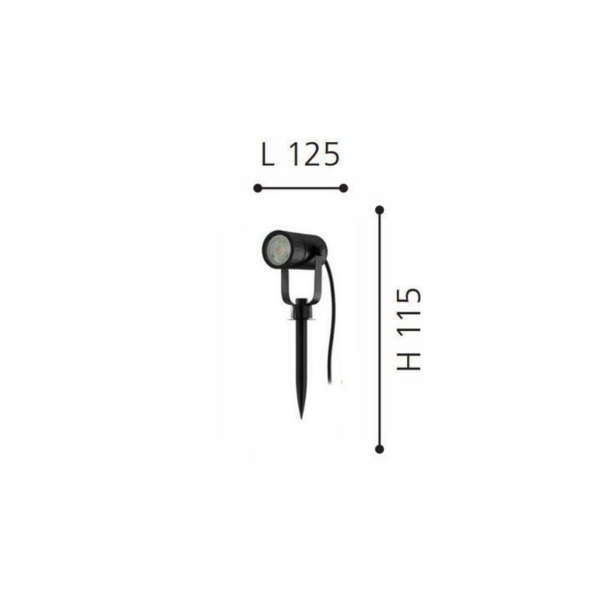 Eglo 31374 - LED RGBW Stmievateľná vonkajšia lampa NEMA-Z 1xGU10/5W/230V 2700-6500K IP65 čierna