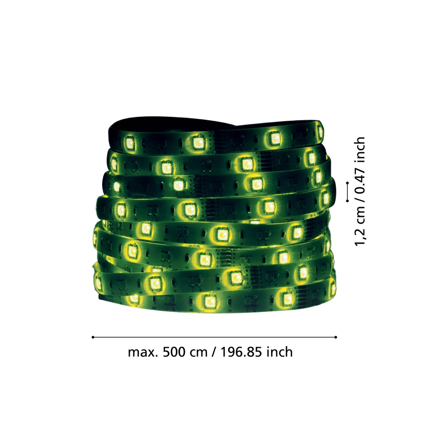 Eglo 31409 - LED RGBW Stmievateľný pásik 5m LED/11W/12/230V 2700-6500K