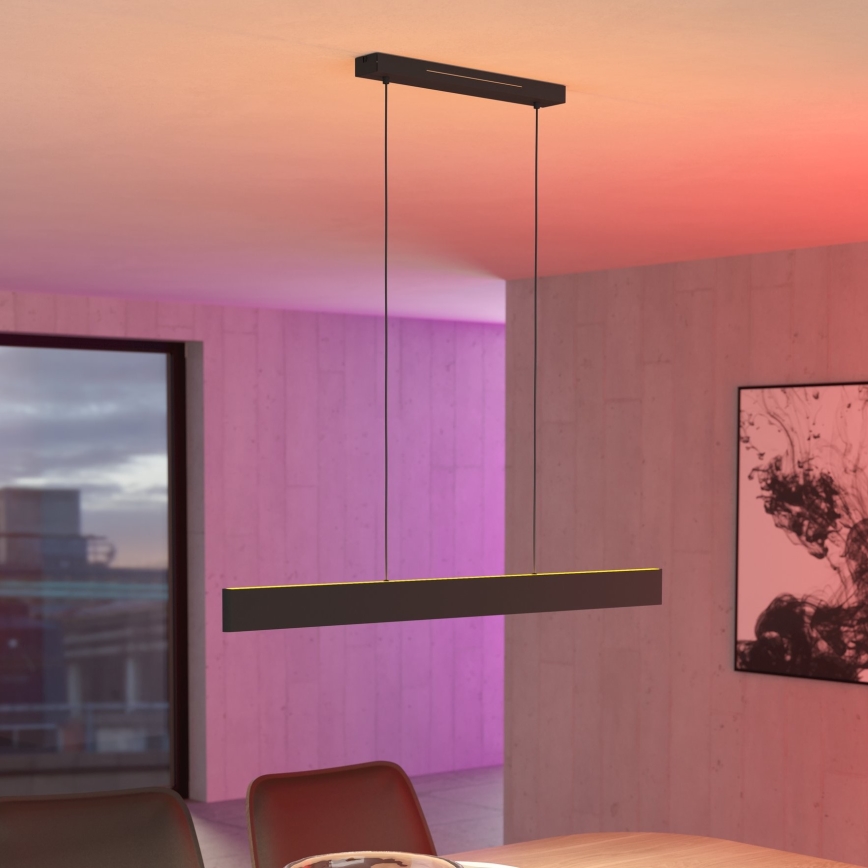 Eglo 31433 - LED RGBW Stmievateľný luster na lanku ANDREAS-Z LED/38W/230V 2700-6500K čierna