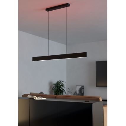 Eglo 31433 - LED RGBW Stmievateľný luster na lanku ANDREAS-Z LED/38W/230V 2700-6500K čierna