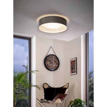 Eglo 31623 - LED stropné svietidlo MASERLO LED/16W/230V 3000K pr. 40,5 cm sivá/strieborná