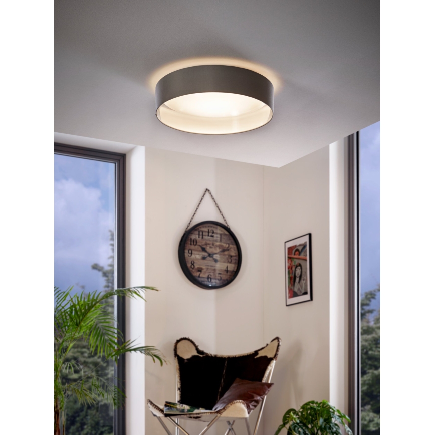 Eglo 31623 - LED stropné svietidlo MASERLO LED/16W/230V 3000K pr. 40,5 cm sivá/strieborná
