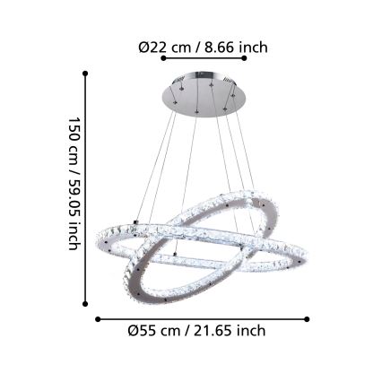 Eglo - LED závesné svietidlo LED/29,6W/230V