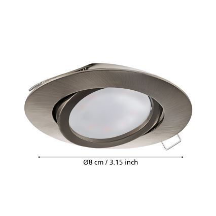 Eglo - SADA 3x LED podhľadových svietidiel TEDO 1xGU10-LED/5W/230V
